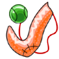 Orange Sock and Ball
