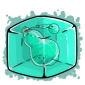 Bluegreen Snow Jar Ice Cube