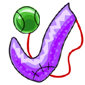 Purple Sock and Ball