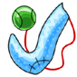 Blue Sock and Ball