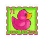 Reverse Pink Ducky Stamp