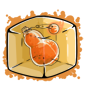 Orange Snow Jar Ice Cube